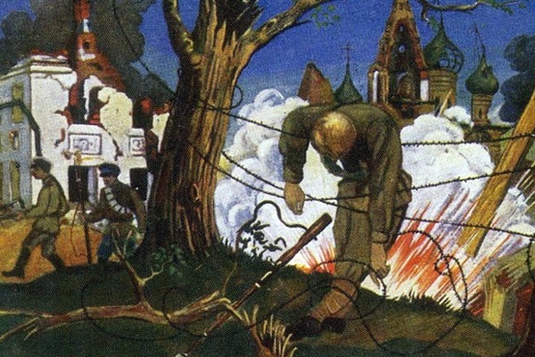 А. Малыгин «Бой на окраине Ярославля в 1918 году»